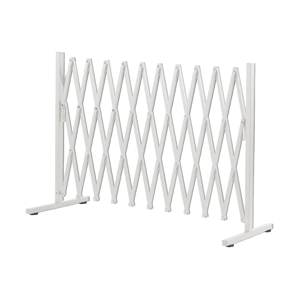 Garden Security Fence Gate Expandable White