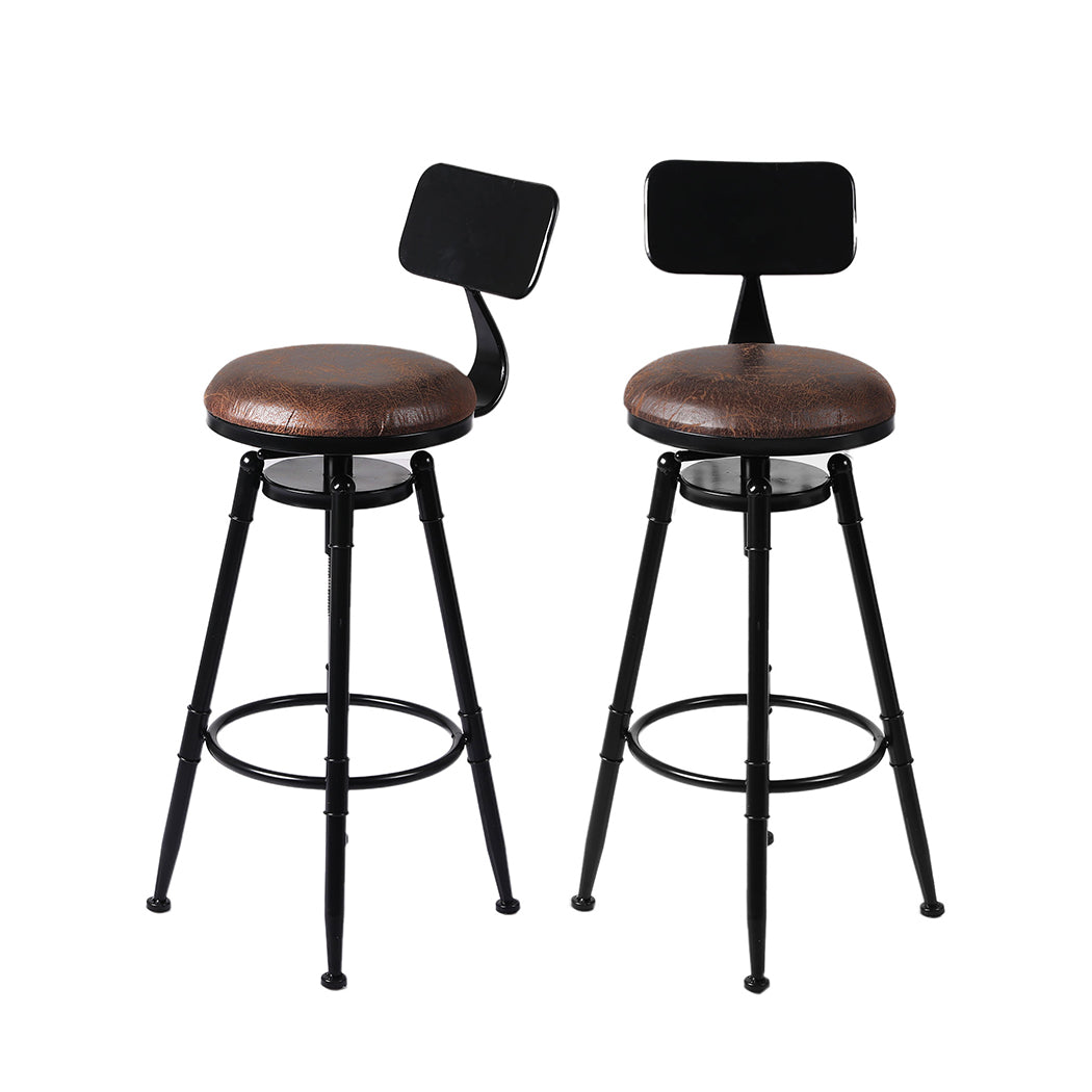 Levede 2x Bar Stool Kitchen Wooden PU