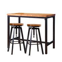 Levede 3pcs Bar Table Barstools Industrial