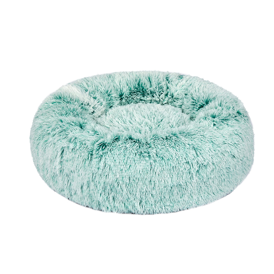 PaWz Pet Bed Cat Dog Donut Nest Calming M Teal Medium