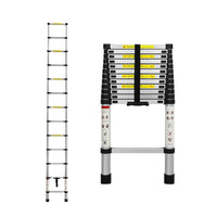 Traderight Multipurpose Ladder Telescopic 3.8M Silver 3.8 Meter