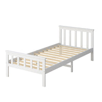 Levede Single Size Bed Frame Wooden White