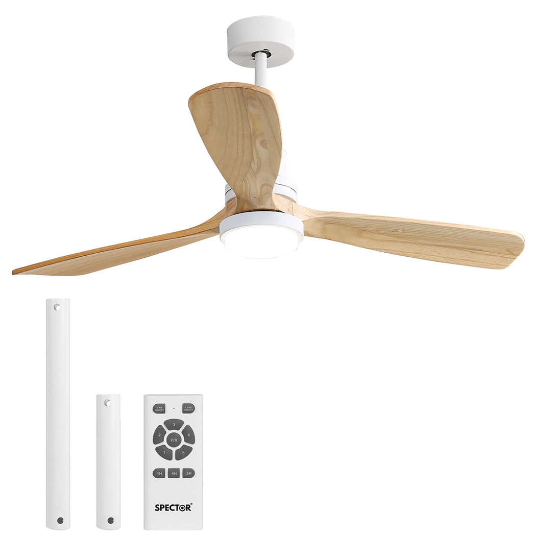 Spector Ceiling Fan 52'' DC Motor Wood Natural