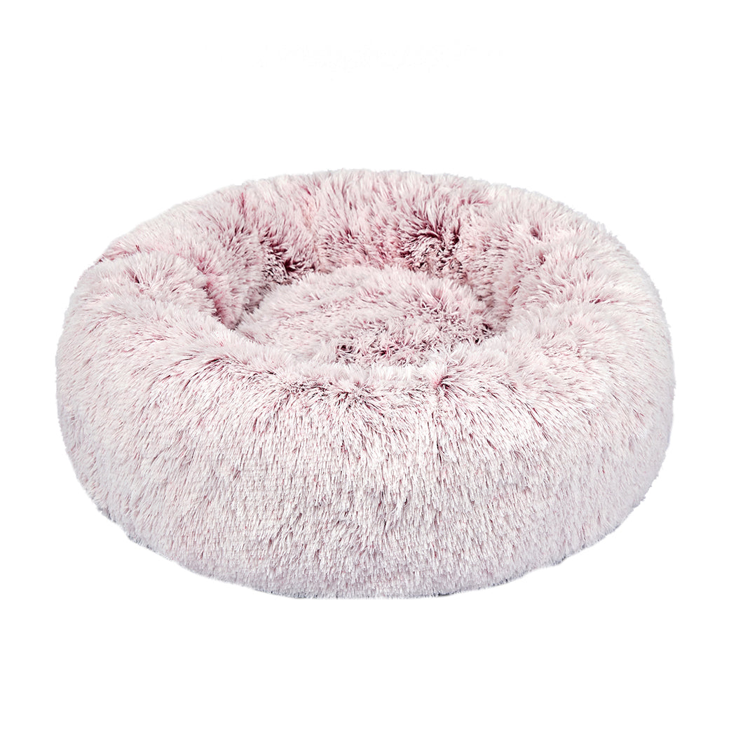 PaWz Pet Bed Cat Dog Donut Nest Calming L Pink Large