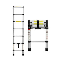 Traderight Multipurpose Ladder Telescopic 2M Silver 2 Meter