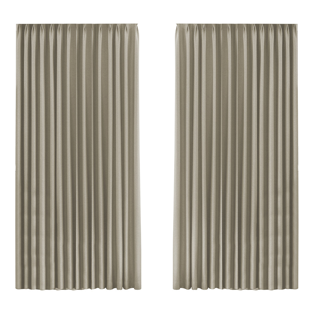 Marlow 2XBlockout Curtains Chenille 240x250 Coffee