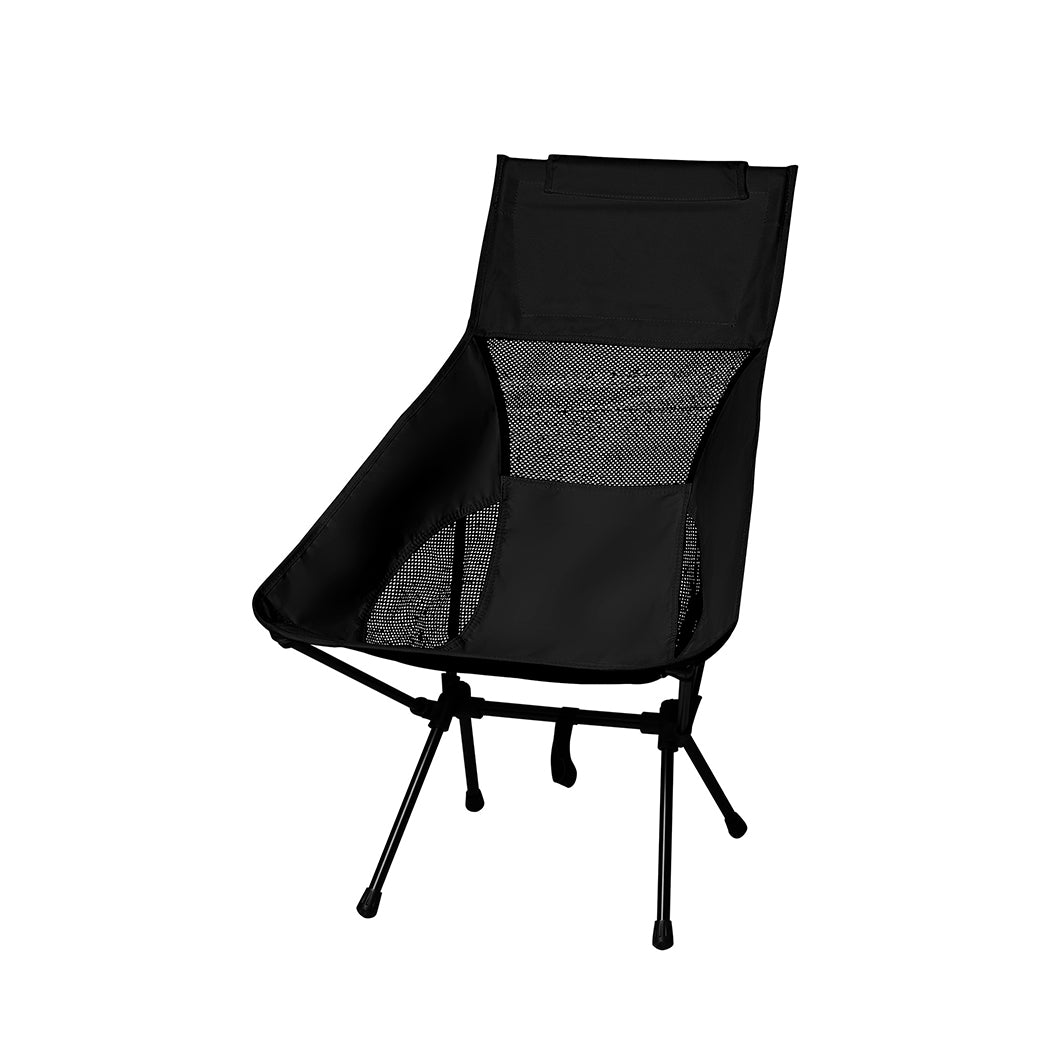 Levede Camping Chair Folding Outdoor Large Black