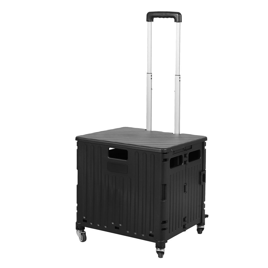 Folding Shopping Trolley Cart Portable Black