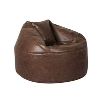 Marlow Bean Bag Chair Cover PU Couch Brown