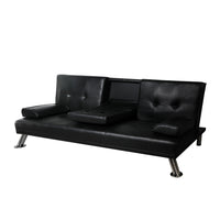 Levede Sofa Bed Adjustable Recliner Black