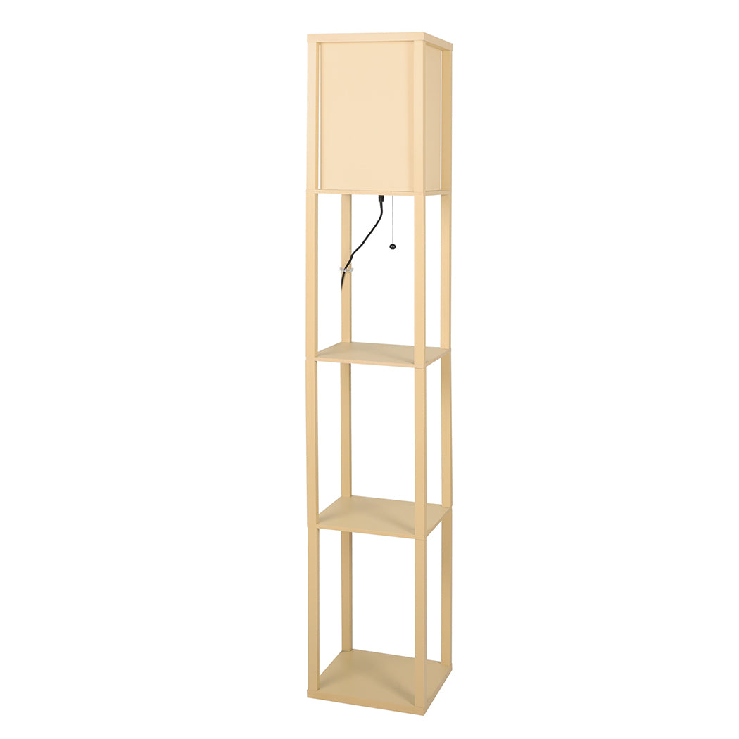 EMITTO Floor Lamp LED Storage Shelf Khaki