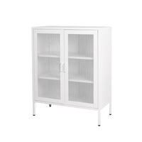 Levede Storage Cabinet Steel Kitchen White