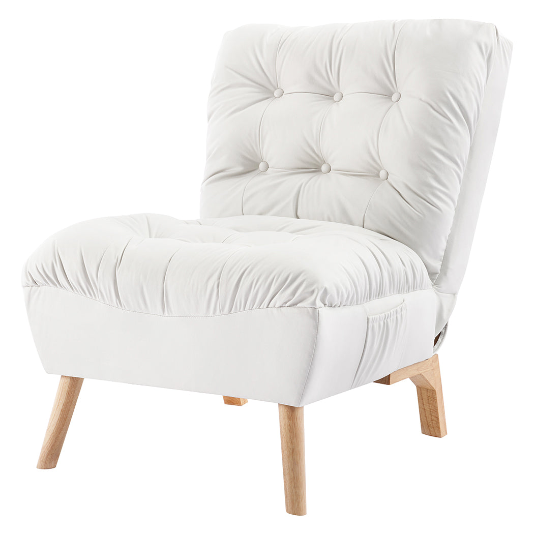 Levede Lounge Accent Chair Sofa Recliner Cream