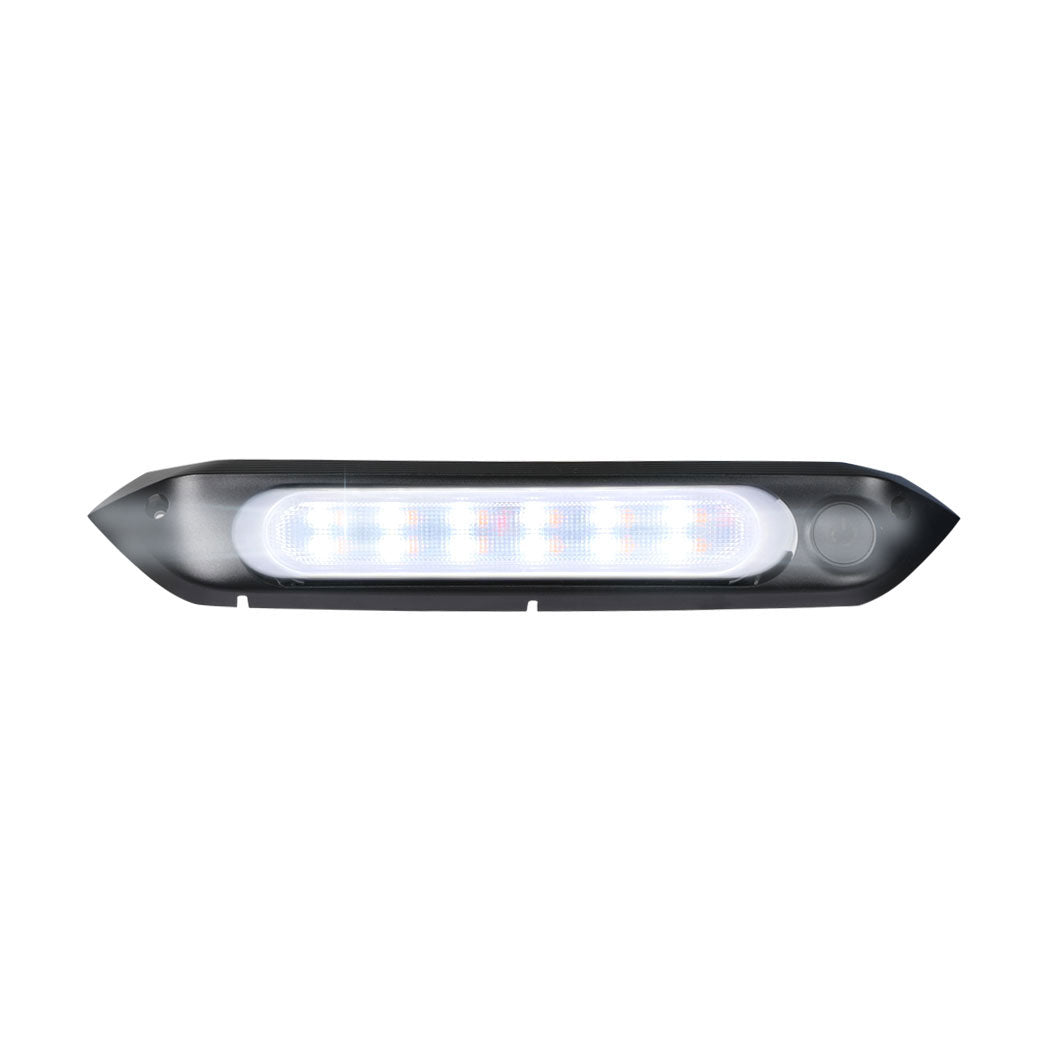 Manan Dual LED Awning Light 12V Amber Black