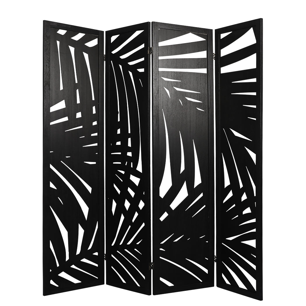 Levede 4 Panel Partition Room Divider Black