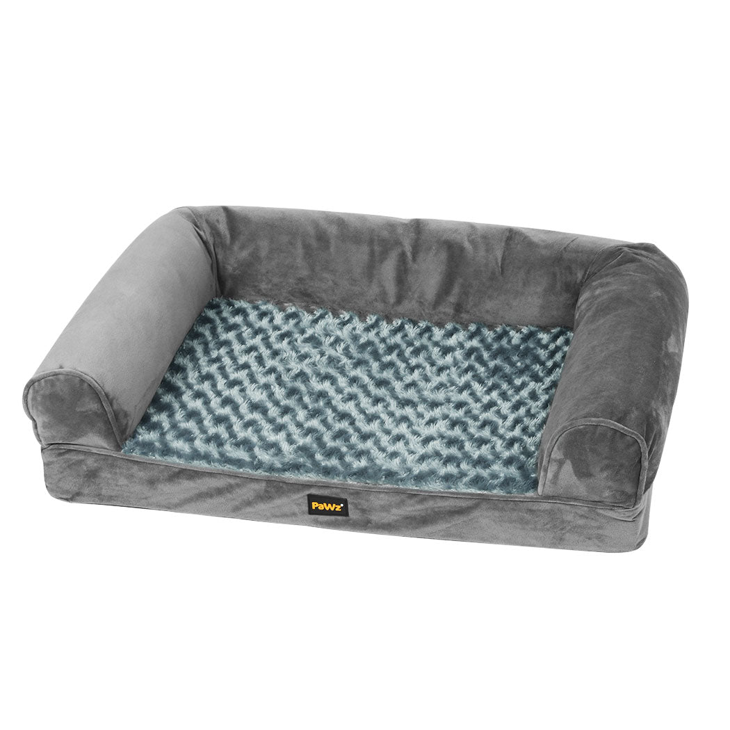 PaWz Pet Bed Sofa Dog Beds Bedding Soft M Grey Medium