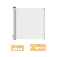 BoPeep Retractable Baby Safety Gates 150cm White 150 cm