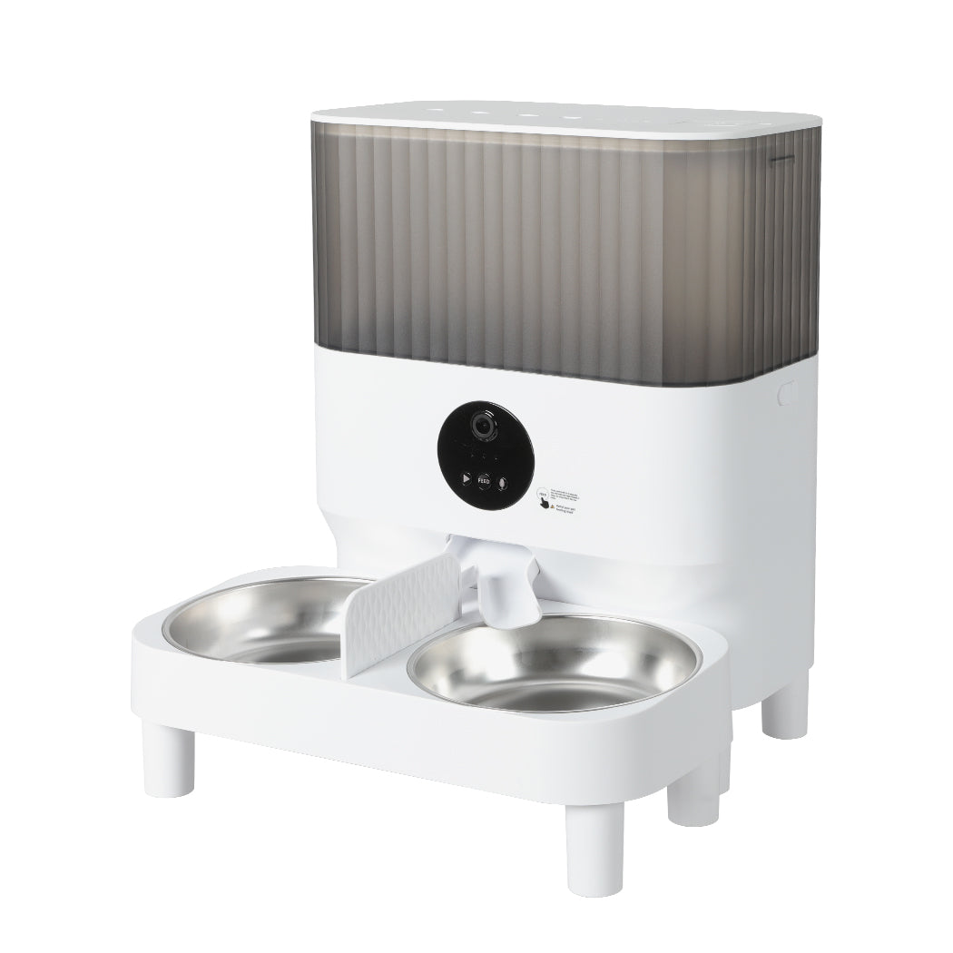 PaWz 7L Auto Pet Feeder Automatic Camera White