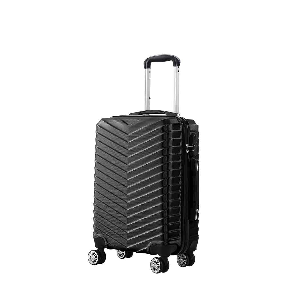 Slimbridge 20" Carry On Travel Luggage Black 20 inch