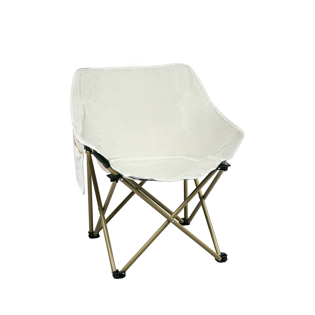 Levede Folding Camping Moon Chair Lightweight Beige