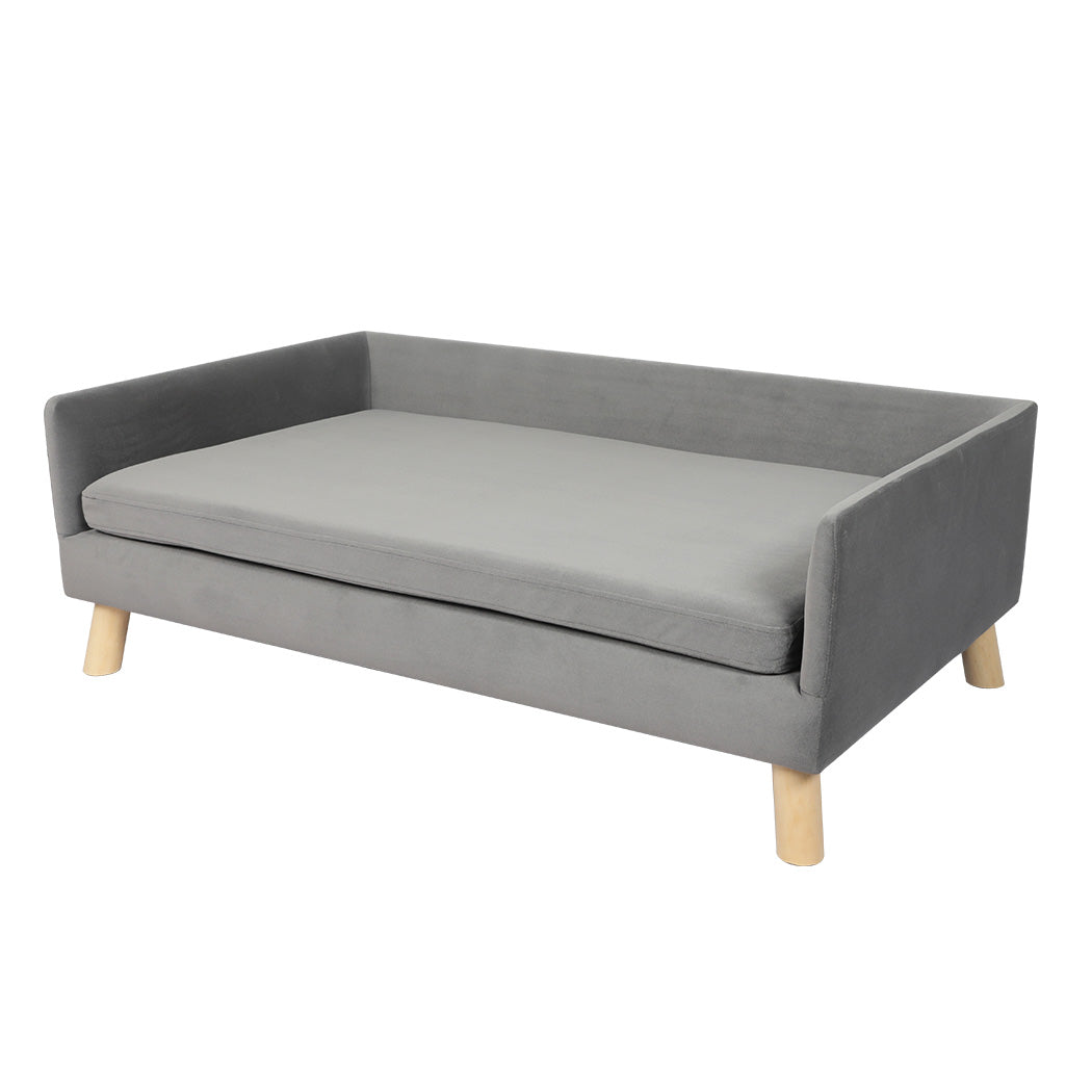 PaWz Pet Sofa Bed Dog Warm Soft Lounge Grey