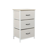 Levede Chest of 3 Drawers Bedside Table Beige