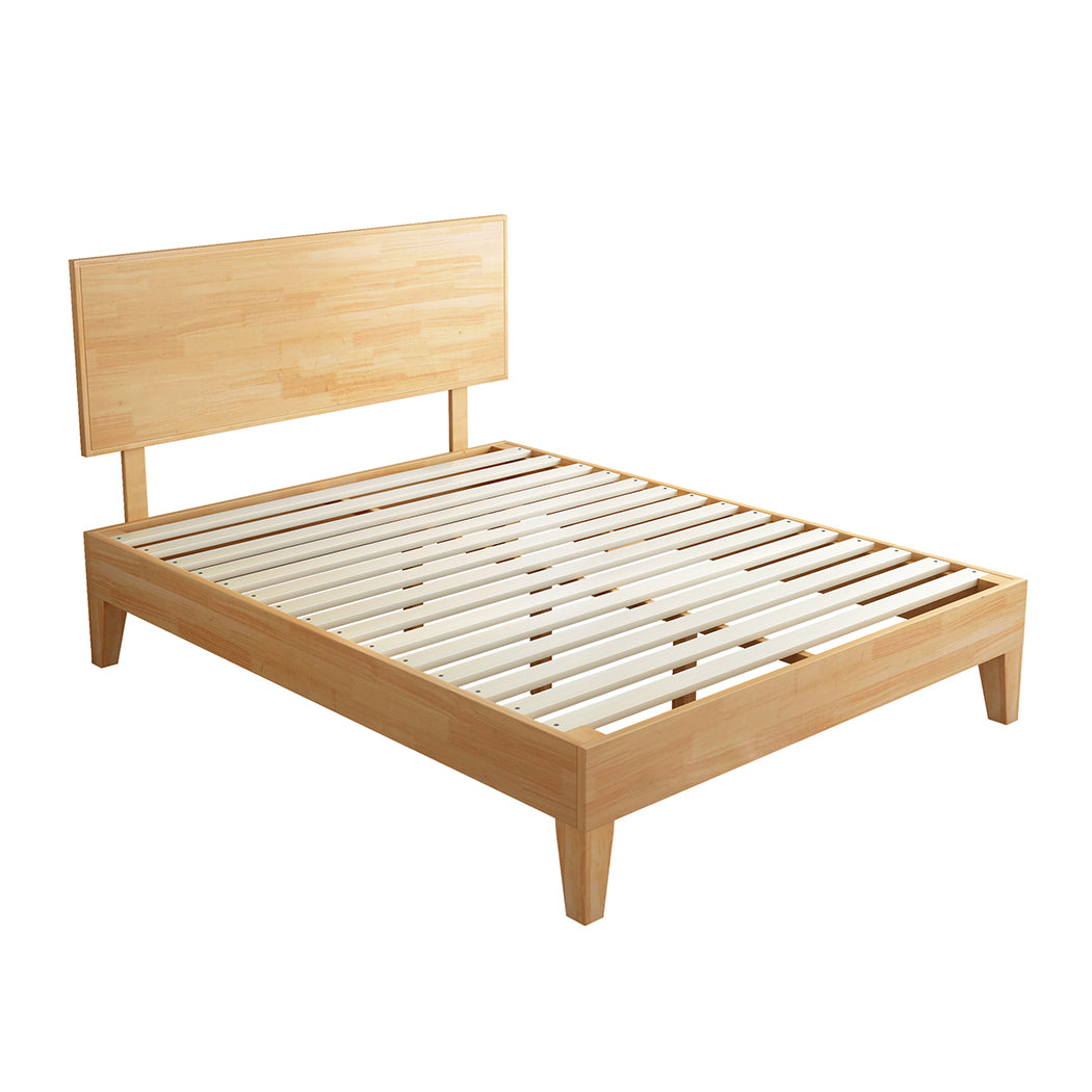 Levede Queen Rubberwood Bed Frame