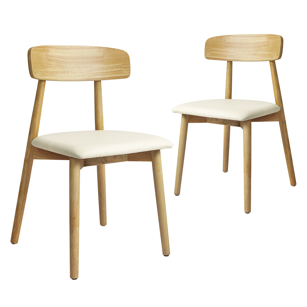 Levede 2x Dining Chairs Kitchen Chair Natural
