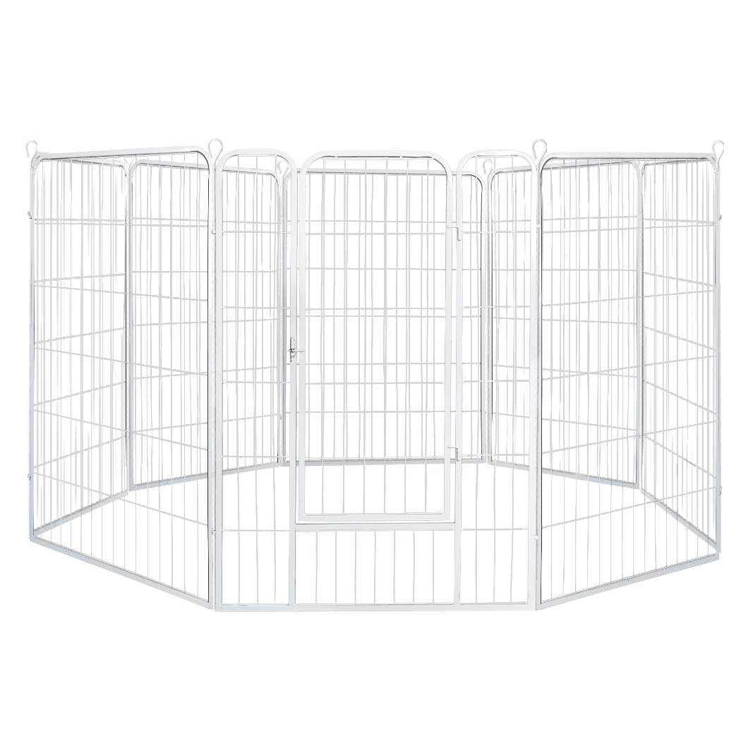 PaWz 8 Panel 48'' Pet Dog Playpen Puppy White 4kg chicken