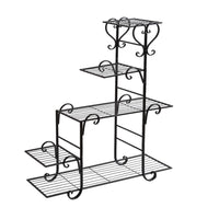 Levede Plant Stand Outdoor Indoor Metal Black