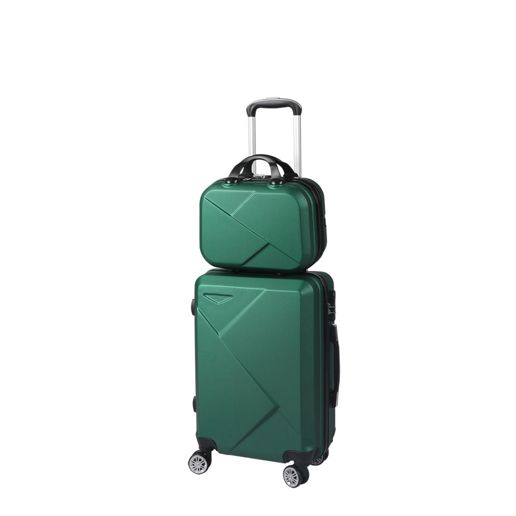 Slimbridge 2pcs 20"Travel Luggage Set Green