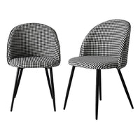 Levede 2x Dining Chairs Kitchen Cafe Black and White