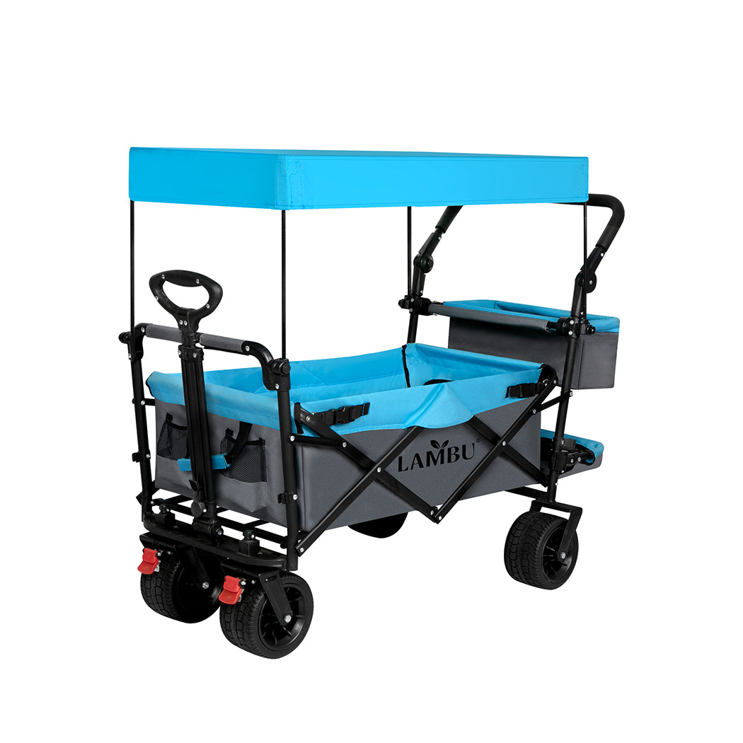 Lambu Camping Cart Garden Trolley 150KG Load Blue