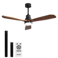 Spector 52'' Wood Ceiling Fan DC Motor Walnut