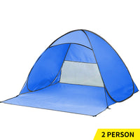 Mountview Pop Up Beach Tent Caming Portable Blue