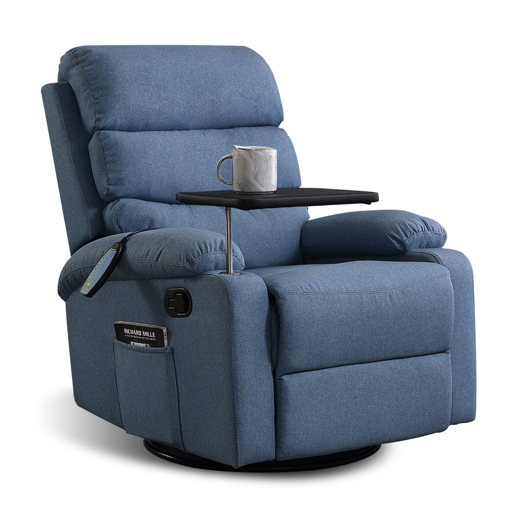 Levede Massage Chair Recliner Chairs Blue
