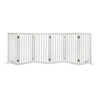 PaWz Wooden Pet Gate Dog Fence Safety White 10 Pack