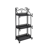 Levede Plant Stand 3 Tiers Outdoor Indoor Black