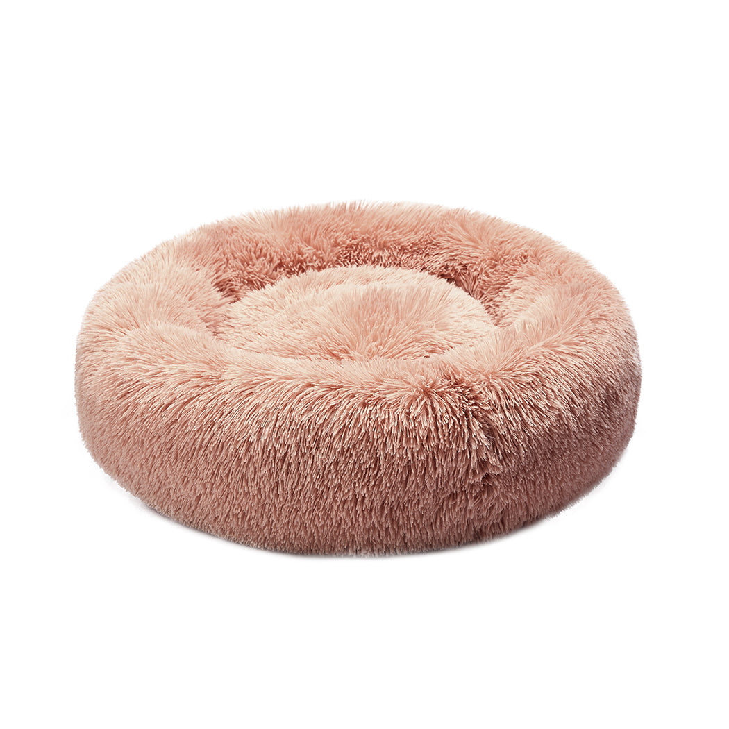 PaWz Pet Bed Cat Dog Donut Nest Calming S Pink Small