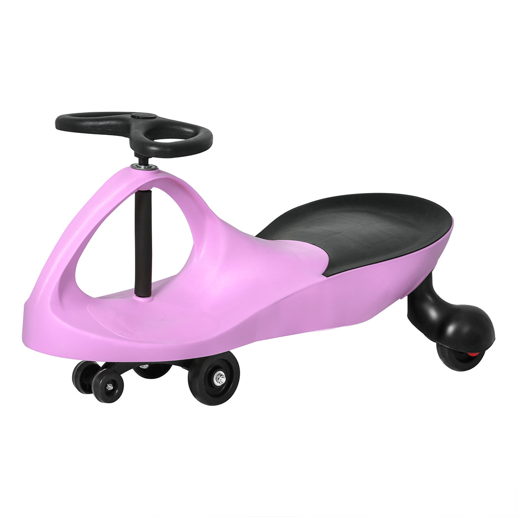 BoPeep Kids Ride On Swing Car Toys Wiggle Pink
