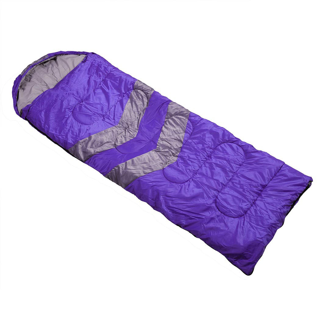 Mountview Single Sleeping Bag Bags Outdoor Purple