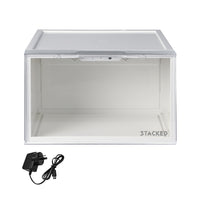 Stacked Shoe Storage Box LED Sneaker 1PC Black`White`Clear