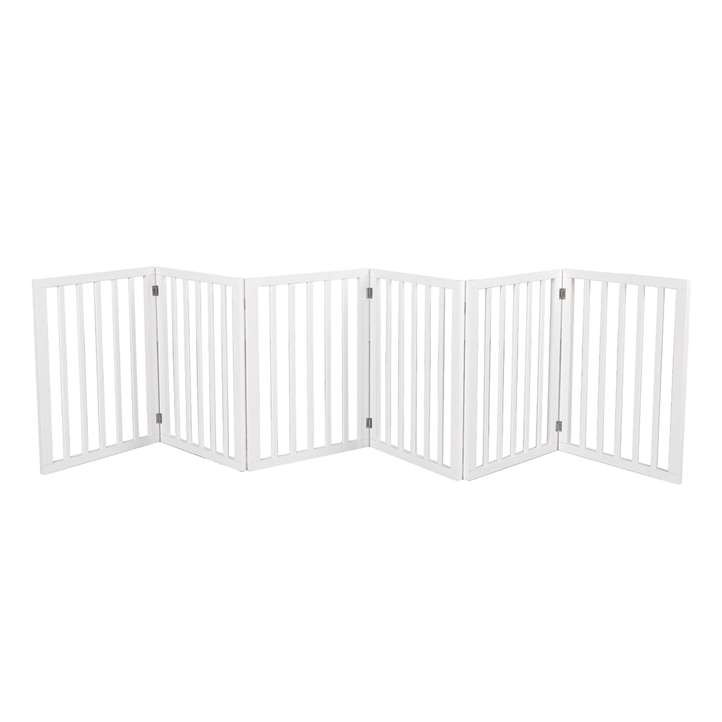 PaWz Wooden Pet Gate Dog Fence Safety White 100 Pack