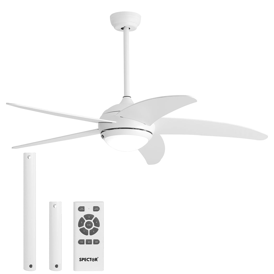 Spector Ceiling Fan 52'' DC Motor Wood White