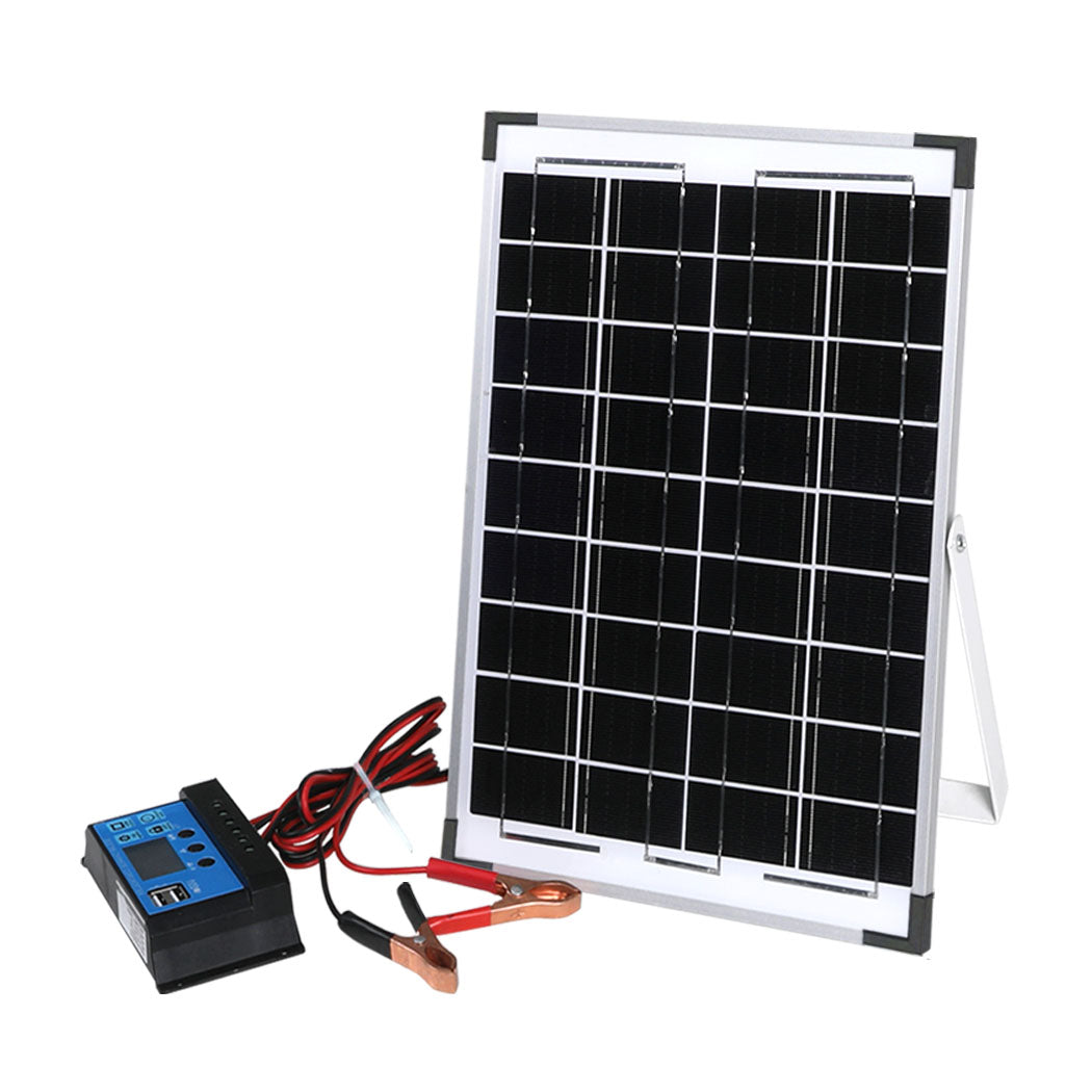 12V 10W Solar Panel Kit Mono Caravan