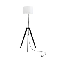 EMITTO Wooden Floor Lamp Modern Tripod Black