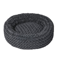 PaWz Calming Dog Bed Warm Soft Plush L Dark Grey Large