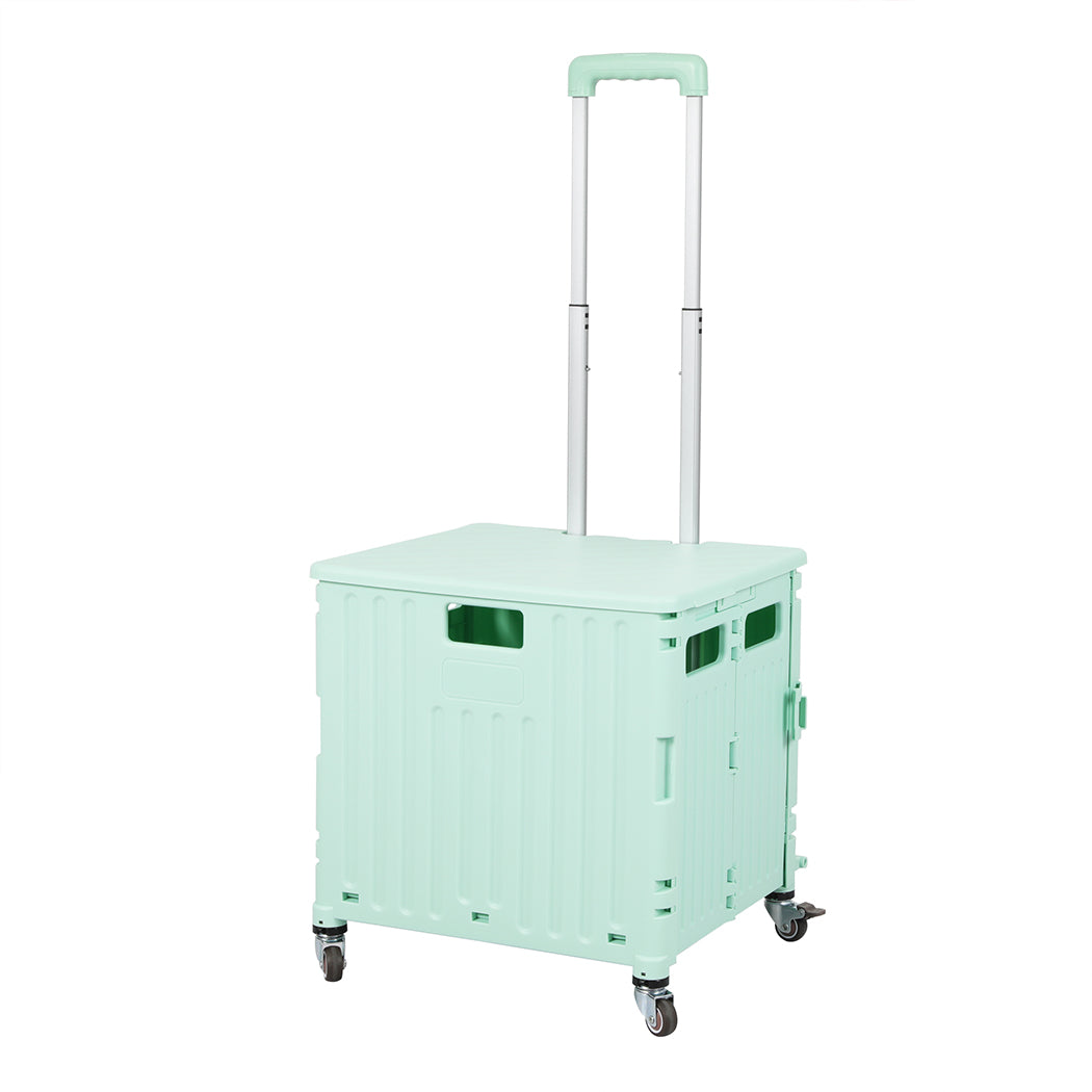 Folding Shopping Trolley Cart Portable Green