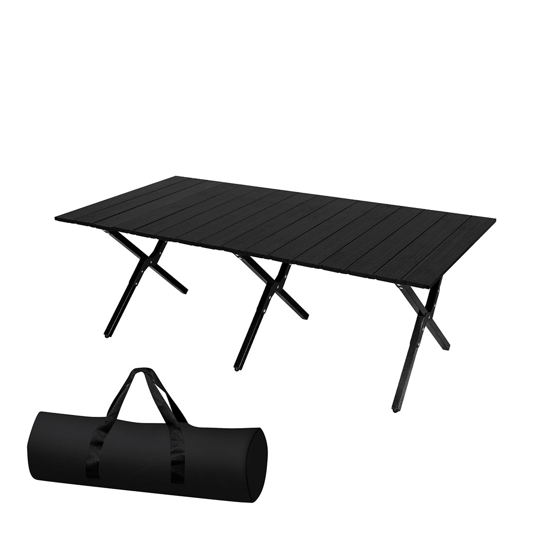 Levede Folding Camping Table Portable Black