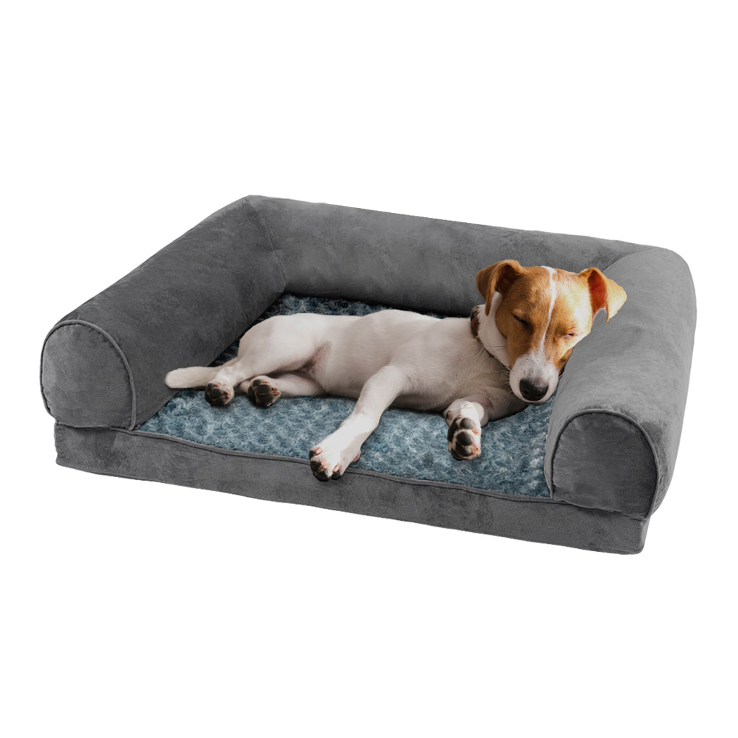 PaWz Pet Bed Sofa Dog Beds Bedding Soft M Cover Grey Cover Medium